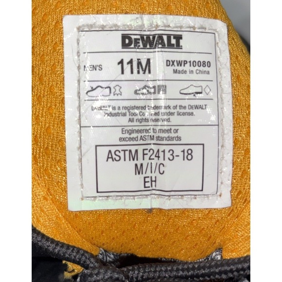 DEWALT Wheeler ST Black Leather Waterproof Steel Toe Work Boots Men Size 11M main image 5